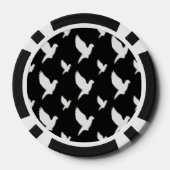 Witte stip poker chips (Achterkant)