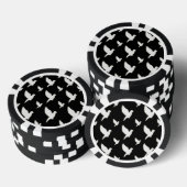 Witte stip poker chips (Opstapeling)