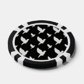 Witte stip poker chips (Enkel)