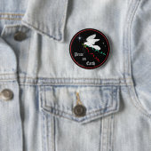 Witte stip ronde button 5,7 cm (In situ)