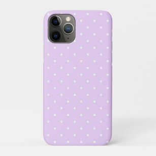 Witte stip roze achtergrond Elegant poka dot gedem Case-Mate iPhone Case