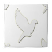 Witte stip tegeltje (Voorkant)