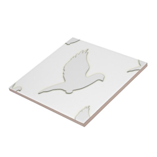 Witte stip tegeltje (Zijkant)