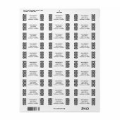 Witte Stippen Aangepast Nieuw Adreslabel Etiket (Full Sheet)