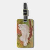 Witte stippen bagagelabel (Voorkant verticaal)