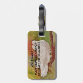 Witte stippen bagagelabel (Achterkant verticaal)