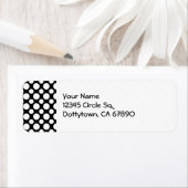 Witte stippen Custom Return Adres Label (Insitu)