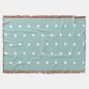 Witte Stippen Eierschal Blauwe Geometrische Patron Deken