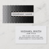 Witte Stippen Elegant Modern Black Visitekaartje (Voorkant / Achterkant)