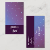 Witte Stippen en schaduwen van Paars Visitekaartje (Voorkant / Achterkant)