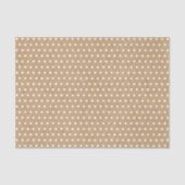 Witte Stippen in nood op Faux Rustic Brown Kraft Tissuepapier (Voorkant)