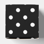 Witte stippen medium op zwart bedankdoosjes (Bovenkant)
