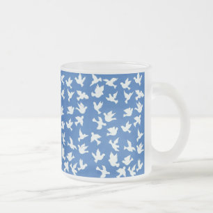 Witte stippen Mok van glas