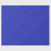 witte stippen op blauw cadeaupapier (Vlak)