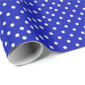 witte stippen op blauw cadeaupapier (Rol Hoek)