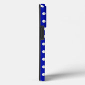 witte stippen op blauw Case-Mate iPhone case (Achterkant / Rechts)