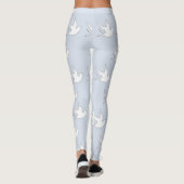 witte stippen op blauw leggings (Achterkant)