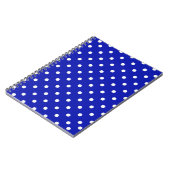 witte stippen op blauw notitieboek (Linkerzijde)