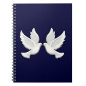 Witte stippen op blauw, rond Notitieboek (Voorkant)