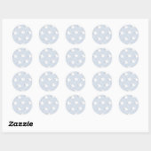 witte stippen op blauw ronde sticker (Vel)