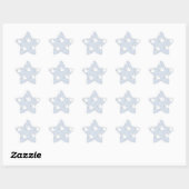 witte stippen op blauw ster sticker (Vel)