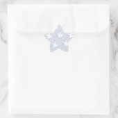 witte stippen op blauw ster sticker (Tas)
