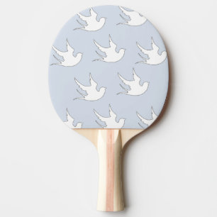witte stippen op blauw tafeltennisbatje