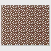 Witte Stippen op bruin omslagpapier Cadeaupapier (Vlak)