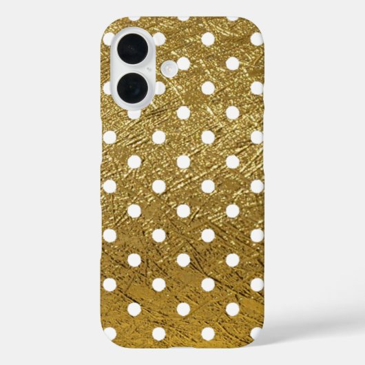 Witte Stippen op gouden kleur Case-Mate iPhone Case (Achterkant)