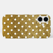Witte Stippen op gouden kleur Case-Mate iPhone Case (Achterkant (horizontaal))