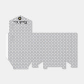 witte stippen op grijs dank je wel bedankdoosjes (Uitgevouwen)