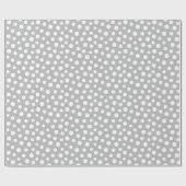 Witte Stippen op grijs omslagpapier Cadeaupapier (Vlak)