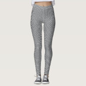 Witte Stippen Op Grijze Leggings (Voorkant)