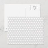 Witte Stippen op Lichtgrijs Briefkaart (Voorkant / Achterkant)