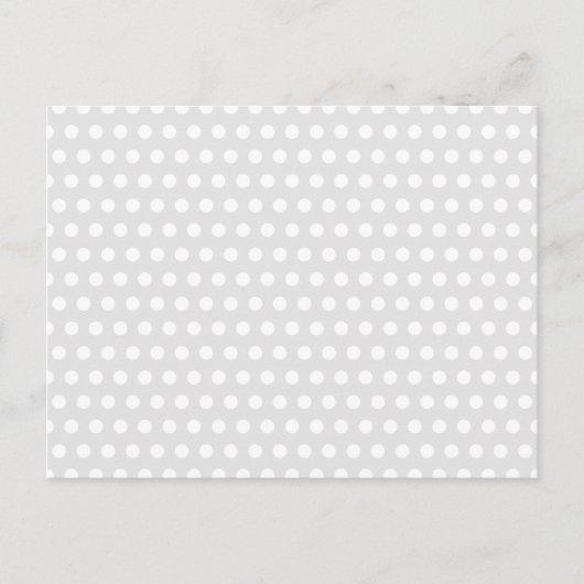 Witte Stippen op Lichtgrijs Briefkaart (Voorkant)