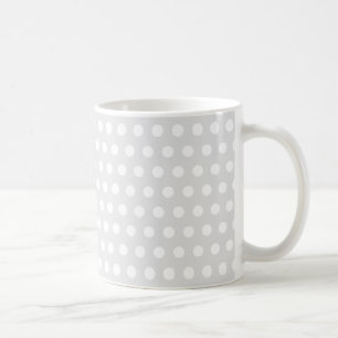 Witte Stippen op Lichtgrijs Koffiemok