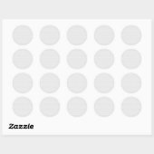 Witte Stippen op Lichtgrijs Ronde Sticker (Vel)