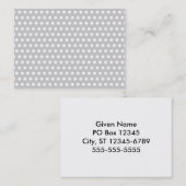 Witte Stippen op lichtgrijs Visitekaartje (Voorkant / Achterkant)