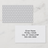 Witte Stippen op lichtgrijs Visitekaartje (Voorkant / Achterkant)
