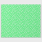 Witte Stippen op lichtgroen omslagpapier Cadeaupapier (Vlak)