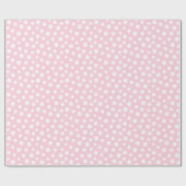 Witte Stippen op lichtroze omlooppapier Cadeaupapier (Vlak)