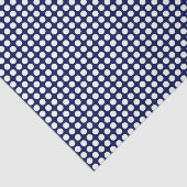 Witte Stippen op marineblauw weefselpapier Tissuepapier (Detail)