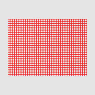 Witte Stippen op papier met rood weefsel