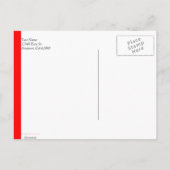 Witte Stippen op Rode Aangepaste Dankjewel Postkaa Briefkaart (Achterkant)