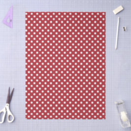 Witte Stippen Op Rode Tissue Papier