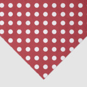 Witte Stippen Op Rode Tissue Papier (Detail)