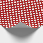 witte stippen op rood cadeaupapier (Hoek)