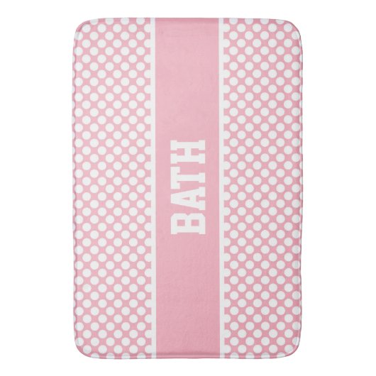 Witte stippen op roze badmat (Voorkant Verticaal)