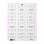 Witte Stippen op Roze Bewerkbaar Retouradres Etiket (Full Sheet)