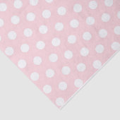 Witte Stippen op roze tissuepapier (Detail)